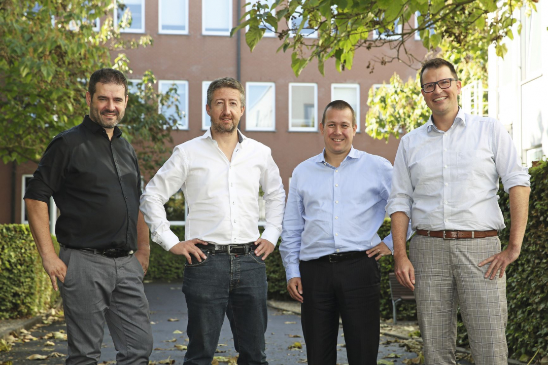 Roularta Digital Hub with Mark Daemen (Data and New Business), Frederik Wybo (E-Commerce), William De Nolf (Development and Customer Marketing) and Stefan Seghers, CDO.